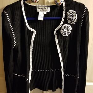 JOSEPH A. Cardigan with crochet flowers